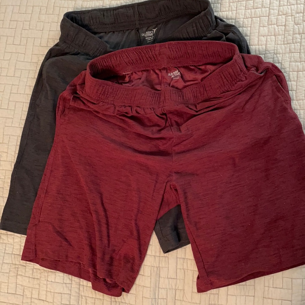 VGUC Old Navy boys athletic shorts size 10/12, 2 pair lot.